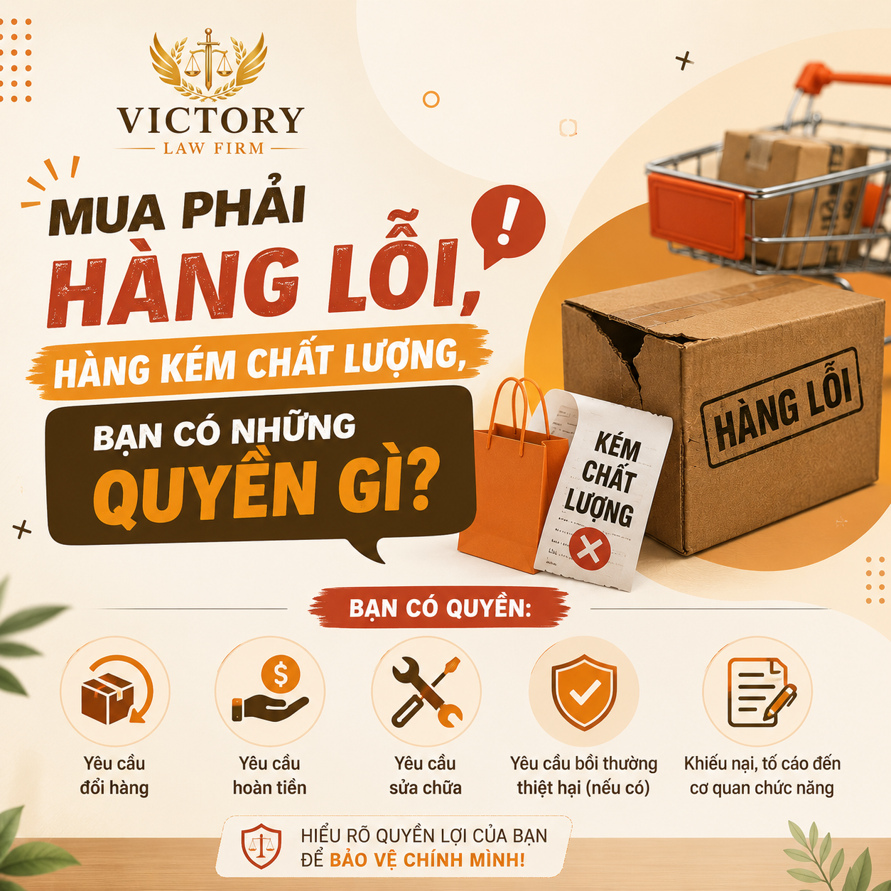 MUA PHẢI HÀNG LỖI, HÀNG KÉM CHẤT LƯỢNG? NGƯỜI TIÊU DÙNG CÓ NHỮNG QUYỀN GÌ?