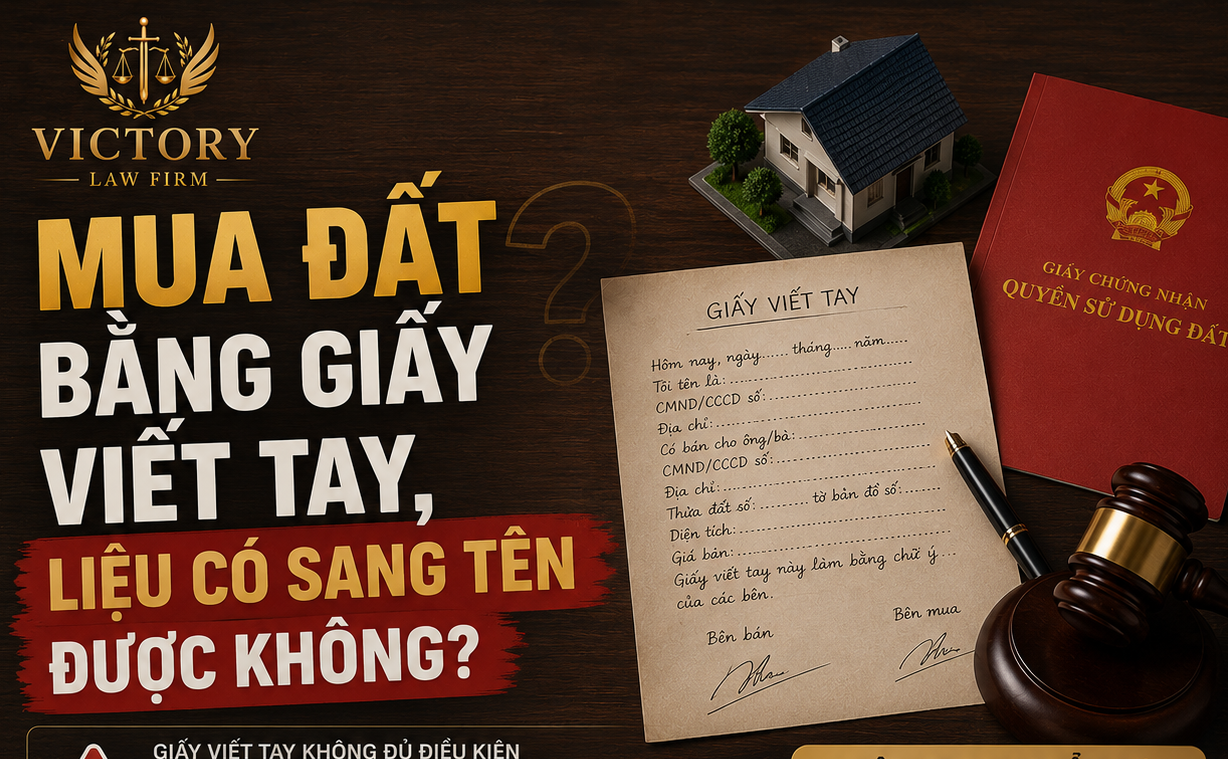MUA ĐẤT BẰNG GIẤY VIẾT TAY CÓ SANG TÊN SỔ ĐỎ ĐƯỢC KHÔNG?