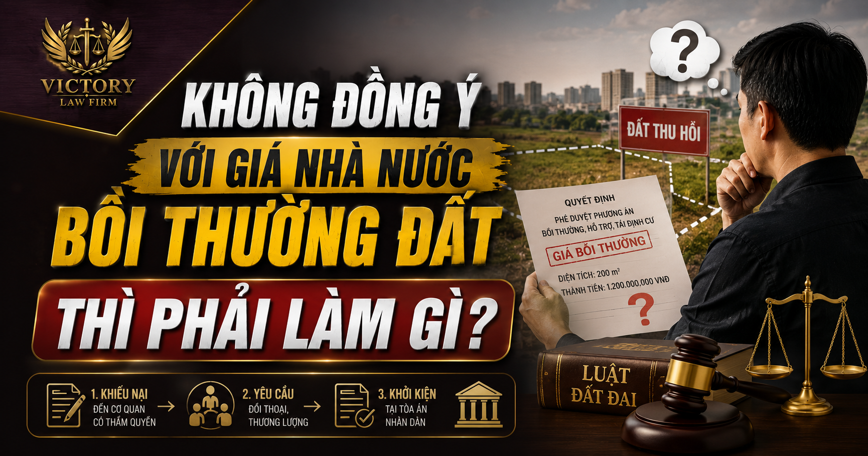 KHÔNG ĐỒNG Ý VỚI MỨC BỒI THƯỜNG KHI NHÀ NƯỚC THU HỒI ĐẤT, NGƯỜI DÂN CẦN LÀM GÌ?